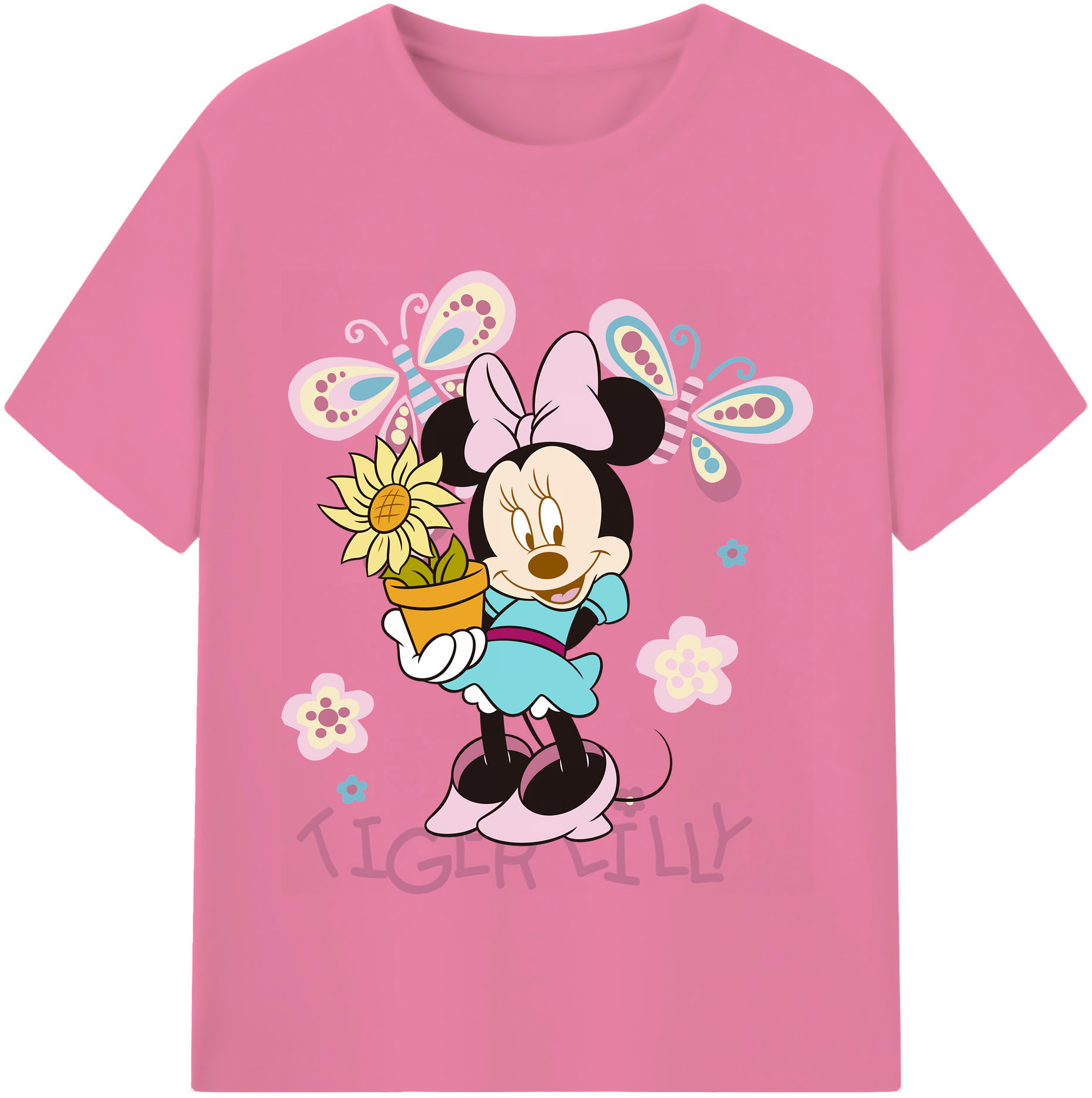 （画像用） ミッキーマウス Mickey Mouse 綿100％半袖Tシャツ（フロントプリント）